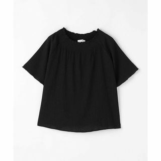 アデイインザライフ(a day in the life)の【BLACK】シャーリングハイネック ショートスリーブブラウス <A DAY IN THE LIFE>(シャツ/ブラウス(長袖/七分))