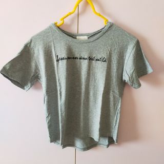 ディスコート(Discoat)のDiscoat　ディスコート　ショート丈　Tシャツ　グレー(Tシャツ(半袖/袖なし))