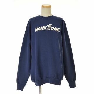 【FRUITOFTHELOOM】90s USA製 BANK ONE長袖スウェット(スウェット)