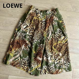 ロエベ(LOEWE)のLOEWE　ロエベ　レオパード　チェーン柄　ハーフパンツ　グリーンカーキ系(ショートパンツ)