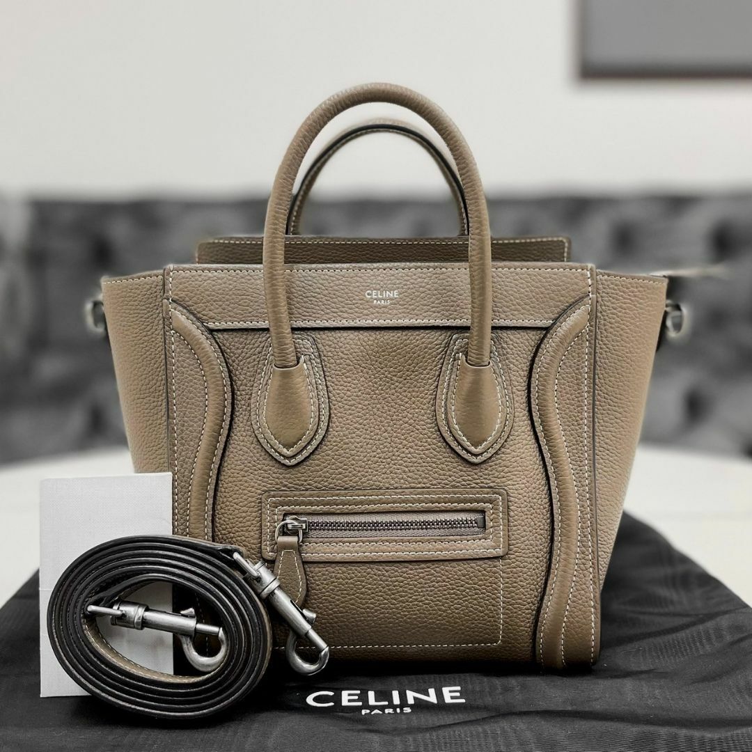 CELINE - セリーヌ ラゲージ ナノ レザー 2way ハンドバッグ CELINE - セリーヌ ラゲージ ナノ レザー 2way ハンドバッグ
