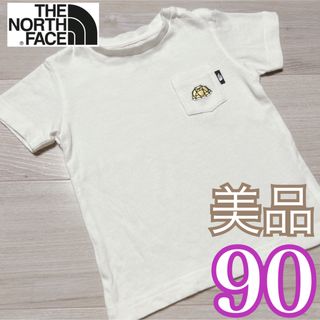 ザノースフェイス(THE NORTH FACE)の美品❤️ノースフェイス ワンポイント刺繍 半袖Tシャツ 90(Tシャツ/カットソー)