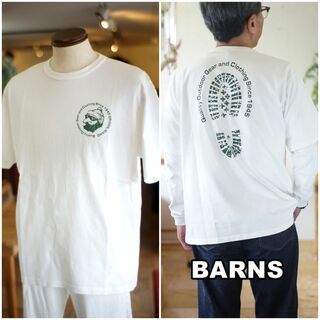 Barns OUTFITTERS - バーンズ　BARNS 半袖プリントTシャツ　タフネック　BR24273 XL