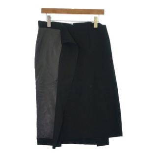 Maison Margiela ひざ丈スカート 42(M位) 黒xグレー 【古着】【中古】(ひざ丈スカート)