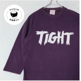 【最大65%割り引き】TIGHT RECORDSのバンドTシャツ　ロゴ　パープル