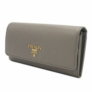 プラダ(PRADA)の【新品】プラダ 財布 長財布 1MH132 SAFFIANO METAL ARGILLA (グレー系) PRADA サフィアーノ 二つ折り長財布 パスケース付 アウトレット レディース(財布)