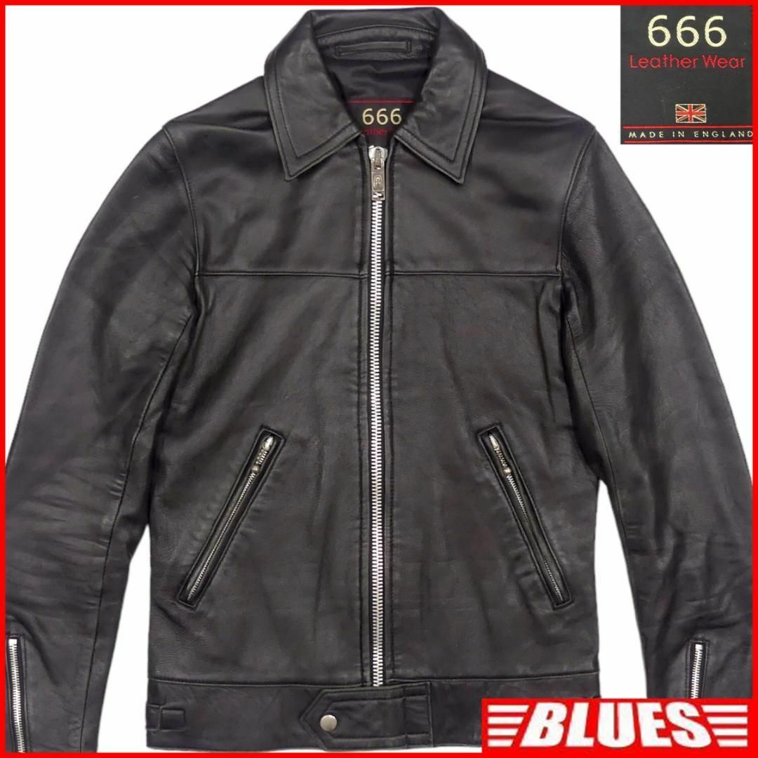 666 - 666 ライダース ジャケット 本革 シングル レザー 32 黒 666 - 666 ライダース ジャケット 本革 シングル レザー 32 黒