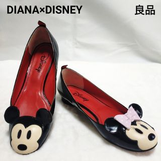 ダイアナ(DIANA)の【良品】DIANA×DISNEY コラボ ミッキー&ミニー パンプス25cm(ハイヒール/パンプス)