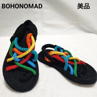 【美品】BOHONOMAD ボホノマド イビサ マルチカラー 37(サンダル)