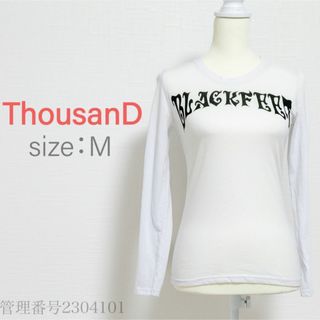 ThousanD(サウザンド)スカル　プリント　長袖カットソー　プルオーバー(Tシャツ(長袖/七分))