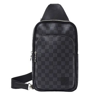 ルイヴィトン(LOUIS VUITTON)のルイ ヴィトン LOUIS VUITTON バッグ ダミエ グラフィット メンズ ブランド ボディバッグ ショルダーバッグ アヴェニュー スリングバッグ N45302 ブラック 黒 コンパクト おしゃれ 【中古】(ボディーバッグ)