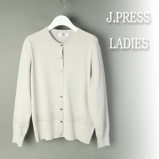 ジェイプレスレディス(J.PRESS LADIES)の588 /649 新品 ジェイプレスストレッチ 編み柄 カーディガン 2点(カーディガン)