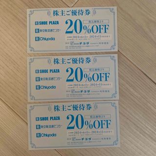 ★最新②★チヨダ　株主優待　三枚　20%オフ　2024年11月末まで(ショッピング)