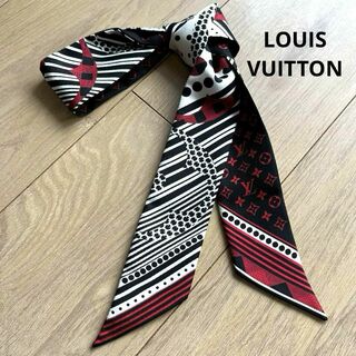 ルイヴィトン(LOUIS VUITTON)のルイヴィトン　バンドーBB　グラフィック　パッチワーク　スカーフ　LVロゴ柄(バンダナ/スカーフ)