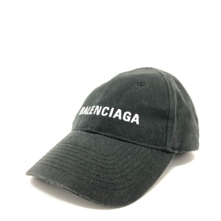バレンシアガ(Balenciaga)のバレンシアガ BALENCIAGA ロゴ 帽子 ベースボールキャップ キャップ キャップ コットン ブラック(キャップ)