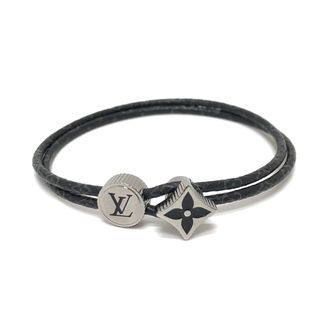 ルイヴィトン(LOUIS VUITTON)のルイヴィトン LOUIS VUITTON キャッチ イット M8111D モノグラムエクリプス アクセサリー バングル ブレスレット ブレスレット モノグラムエクリプスキャンバス グリ ブラック 美品(ブレスレット/バングル)