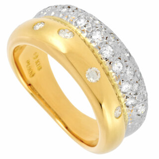 タサキ(TASAKI)のタサキ TASAKI リング 指輪 ダイヤモンド 0.29ct 約9号 K18YG Pt900 レディース【中古】(リング(指輪))