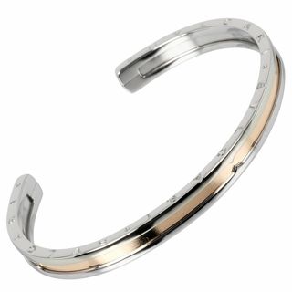 BVLGARI - 【BVLGARI】ブルガリ ビーゼロワン SM 腕周り15.5cm K18ピンクゴールド×ステンレス 約12.35g レディース ブレスレット