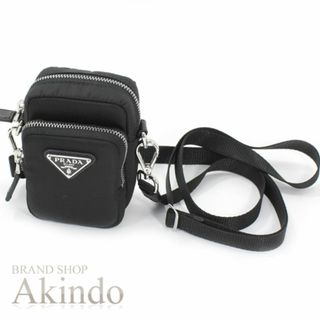 プラダ(PRADA)の【新品】プラダ ミニ ショルダーバッグ ポーチ 黒 ブラック ナイロン 2ZT025 ウエストポーチ メンズ レディース 肩掛け 斜め掛けミニバッグ PRADA ブランド プレゼント ギフト 人気(ショルダーバッグ)