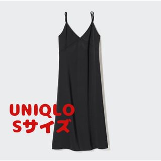 UNIQLO - キャミソールワンピース　標準丈　UNIQLO ブラック