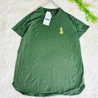 ムーミン(MOOMIN)の新品タグ付き✨ムーミン  スナフキン刺繍ロゴ　Tシャツカットソー　Mサイズ(Tシャツ(半袖/袖なし))