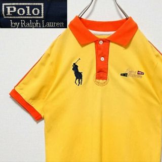 ポロラルフローレン(POLO RALPH LAUREN)のポロバイ ラルフローレン ビック ポニー 刺繍 ロゴ イエロー 半袖 ポロシャツ(ポロシャツ)