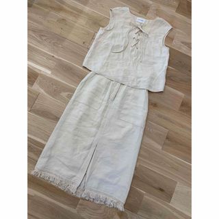 【美品】JILLSTUART / セットアップ スカート　ノースリーブ