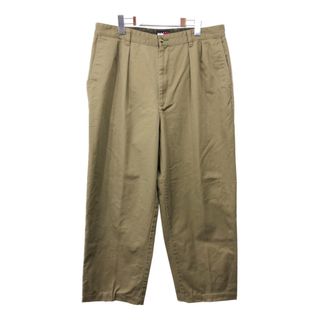 トミーヒルフィガー(TOMMY HILFIGER)の90年代 TOMMY HILFIGER トミーヒルフィガー 2タック チノパンツ ブラウン (メンズ W36 L32) 中古 古着 Q8273(その他)