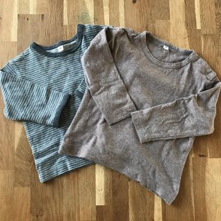 ムジルシリョウヒン(MUJI (無印良品))の無印良品長袖Tシャツ2枚セット サイズ80(Ｔシャツ)