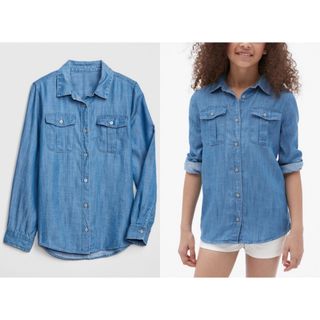 ギャップキッズ(GAP Kids)のGAP   デニムシャツ　L140(ブラウス)