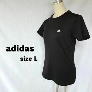 アディダス(adidas)のadidas アディダス スポーツウェア Tシャツ ブラック L(Tシャツ(半袖/袖なし))