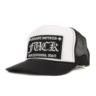 Chrome Hearts - CHROME HEARTS クロムハーツ キャップ サイズ:ONE SIZE FUCK ワッペン トラッカー メッシュキャップ ブラック 黒 スナップバック 帽子【メンズ】【中古】