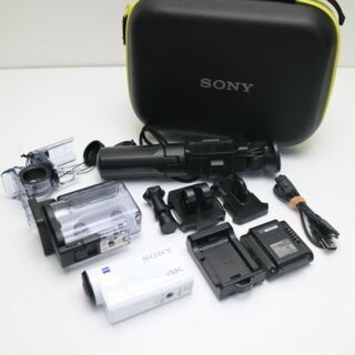 ソニー(SONY)の新品同様 FDR-X3000R ライブビューリモコンキット ホワイト  M333(ビデオカメラ)