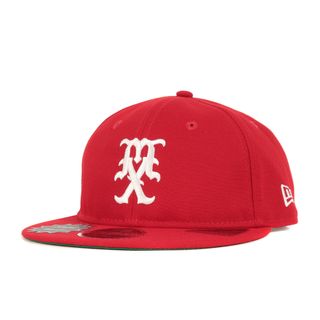 新品 SAINT MICHAEL セントマイケル キャップ サイズ:FREE 24SS NEW ERA MXロゴ スナップバック ベースボールキャップ NE_CAP レッド コラボ 帽子【メンズ】(キャップ)