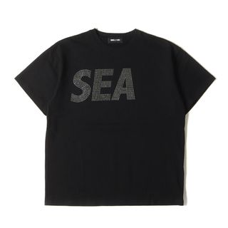 WIND AND SEA - 美品 WIND AND SEA ウィンダンシー Tシャツ サイズ:M 22SS ラインストーン ロゴ ヘビーウェイト クルーネック 半袖Tシャツ WDS-SEA-22S-03 ブラック 黒 トップス カットソー【メンズ】【中古】