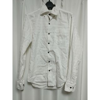 メンズビギ(MEN'S BIGI)のMEN'S BIGI アーガイル柄 長袖シャツ サイズ01 白 メンズビギ 古着(シャツ)