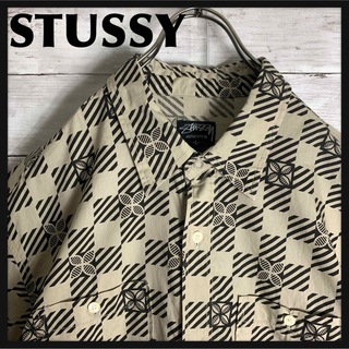 STUSSY - 古着 90s ステューシー stussy 半袖 シャツ 総柄