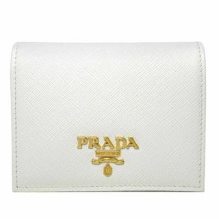 プラダ(PRADA)の【新品】プラダ 財布 二つ折り財布 1MV204 SAFFIANO MULTIC BIANCO+ASTRALE (オフホワイト系) PRADA サフィアーノレザー ロゴ ウォレット アウトレット レディース(財布)