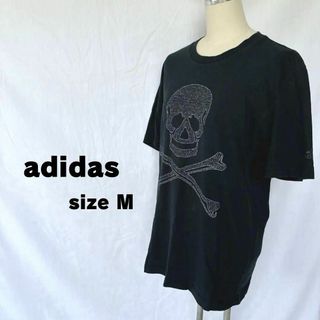 アディダス(adidas)のadidas アディダス　ドクロTシャツ　半袖　ブラック　黒　M(Tシャツ/カットソー(半袖/袖なし))