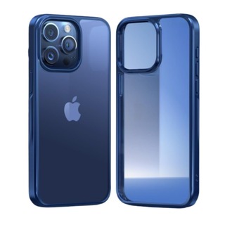 iPhone15 ProMax スマホカバー 青 チタニウム ケース 大人気(iPhoneケース)