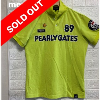 パーリーゲイツ(PEARLY GATES)の半袖ポロシャツ パーリーゲイツサイズ4 M メンズ　 GOLFイエローグリーン系(ウエア)