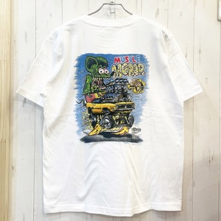 新品　Rat Fink x MOONEYES コラボ　Tシャツ　Mサイズ　白(Tシャツ/カットソー(半袖/袖なし))