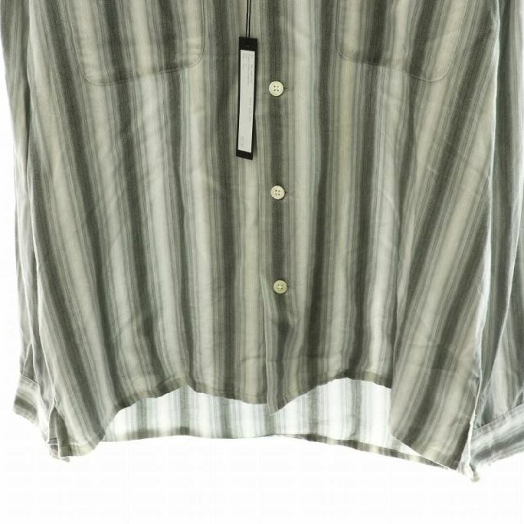 PABLO VINCI Ombre striped shirt M グレー 白 PABLO VINCI Ombre striped shirt M グレー 白
