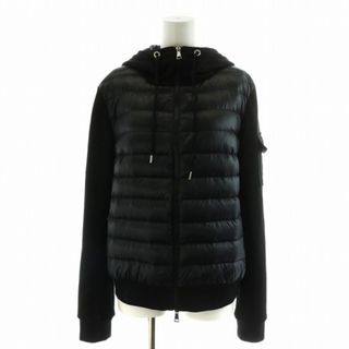 モンクレール(MONCLER)のモンクレール 22AW スウェットダウンパーカー ジップアップ M 黒(パーカー)