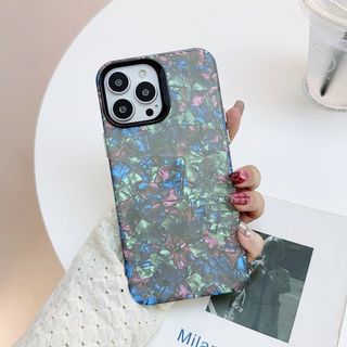 【新品】iPhone 15 ケース シェルパターン 耐衝撃 指紋防止 傷防止(モバイルケース/カバー)