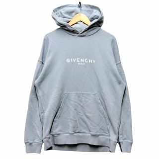 GIVENCHY - GIVENCHY ジバンシィ 品番 BM700R30AF ロゴ プリント スウェット パーカー ブルー サイズM 正規品 / 34382