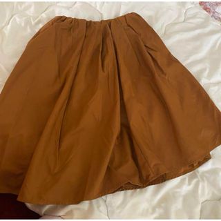 ブラウン　スカート(ひざ丈スカート)