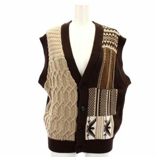 アンスクリア 24SS Jacquard × aran vest ニットベスト(ベスト/ジレ)