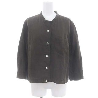 MARGARET HOWELL - マーガレットハウエル SHIRTING LINEN 7分袖シャツ 前開き