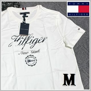 トミーヒルフィガー(TOMMY HILFIGER)の1点のみの特別価格　グランジプリントTシャツ ホワイト　Lサイズ(Tシャツ/カットソー(半袖/袖なし))